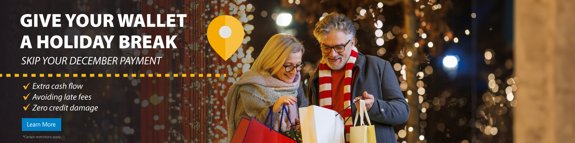 older couple looking in shopping bag